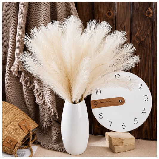 Luxury White Pampas Grass Bouquet – Elegant Home Décor Stems