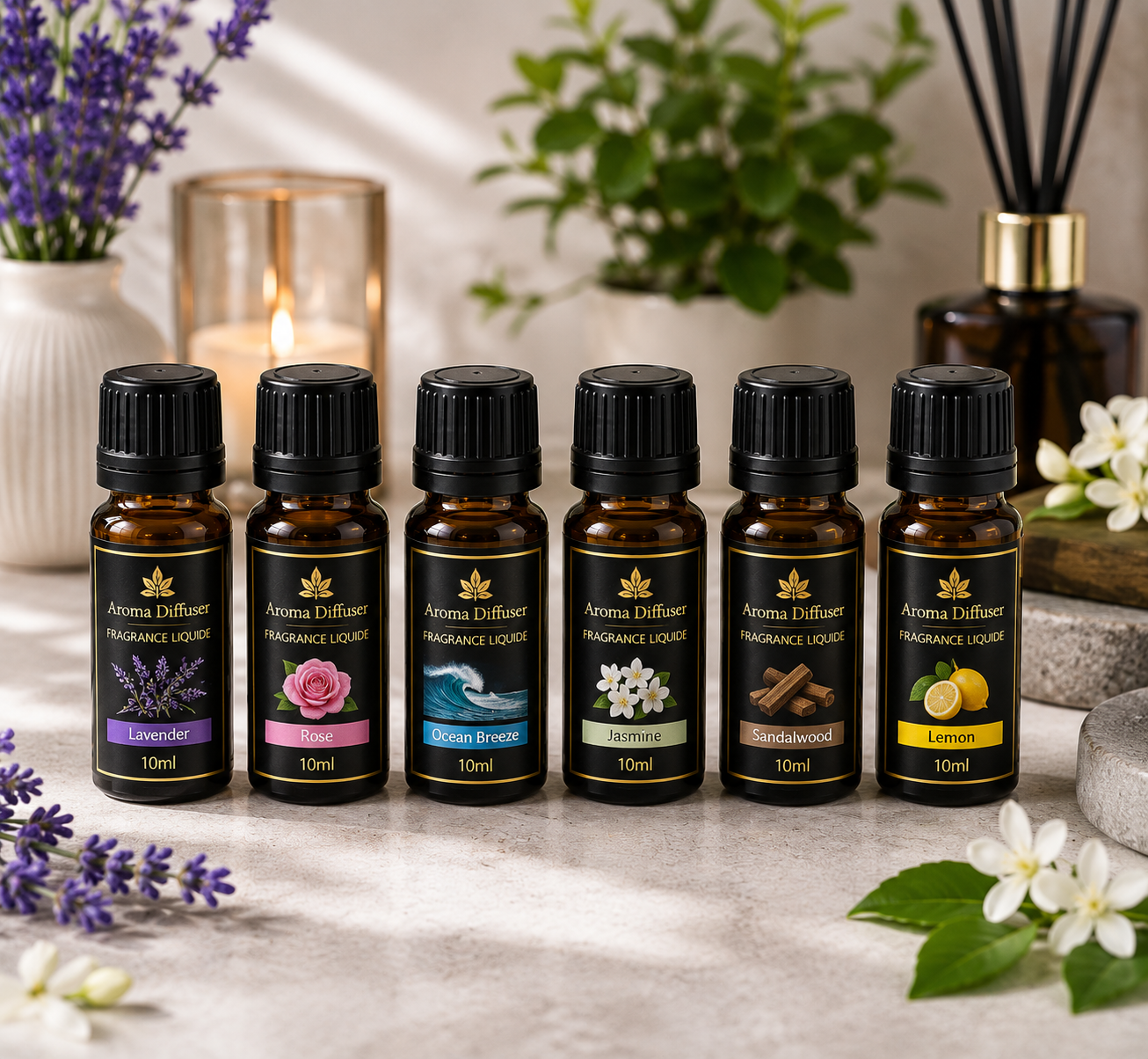 Aroma Essence Premium Fragrance Oil Set (10ml)