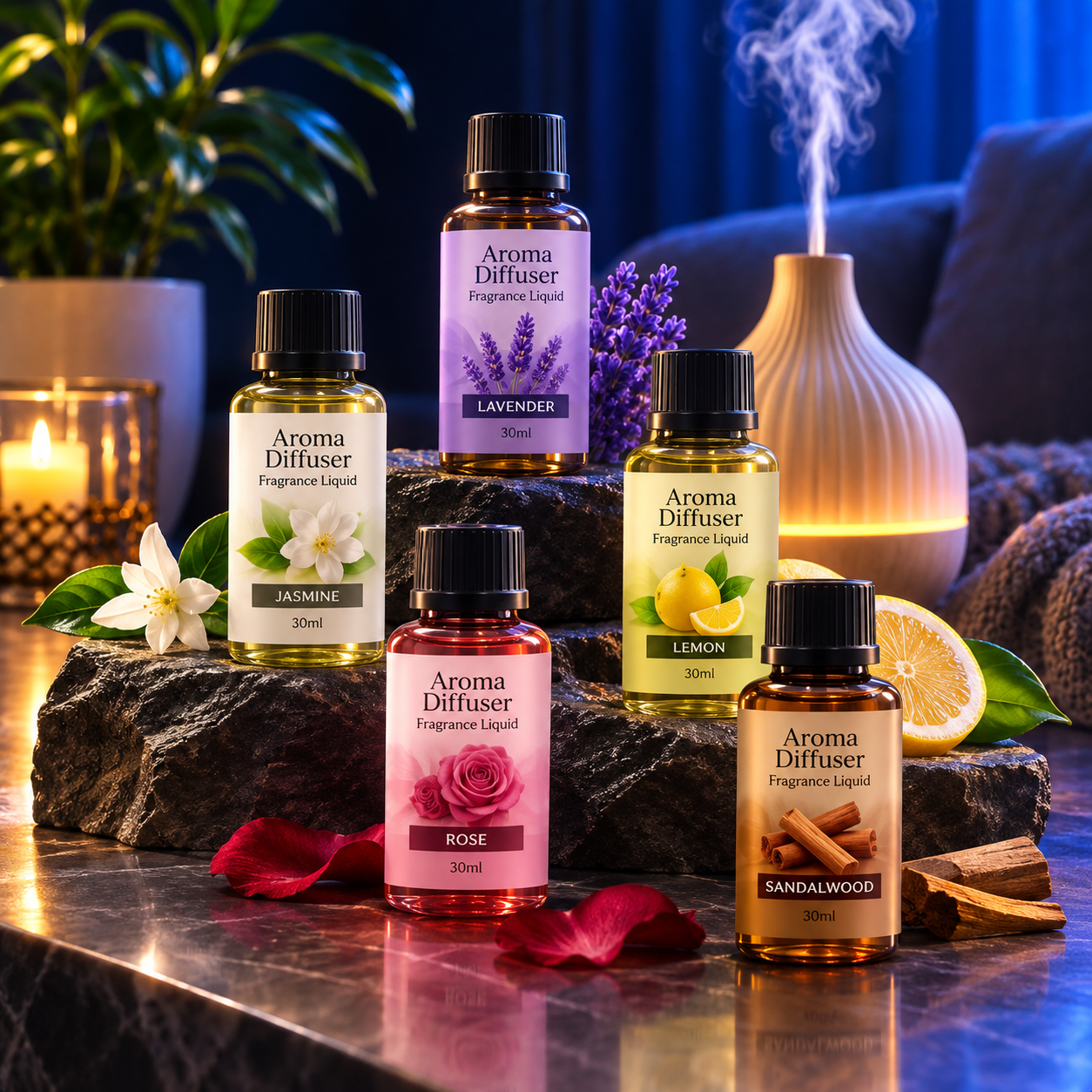 Aroma Essence Premium Diffuser Fragrance Liquid (30ml)
