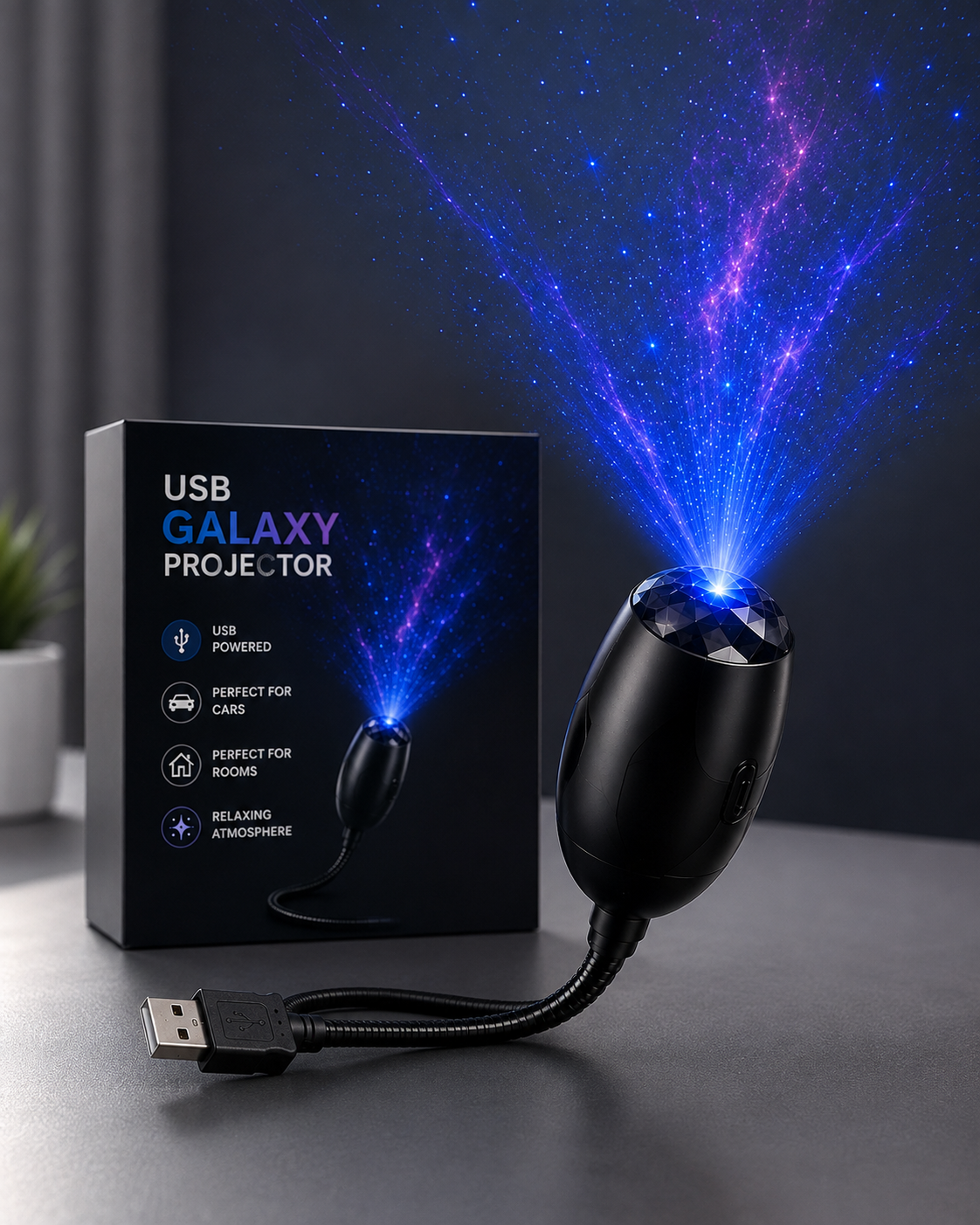 USB Galaxy Projector