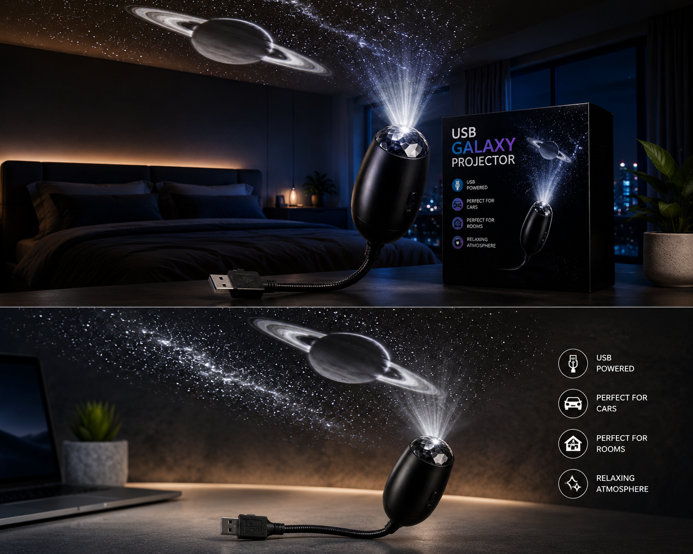 USB Galaxy Projector