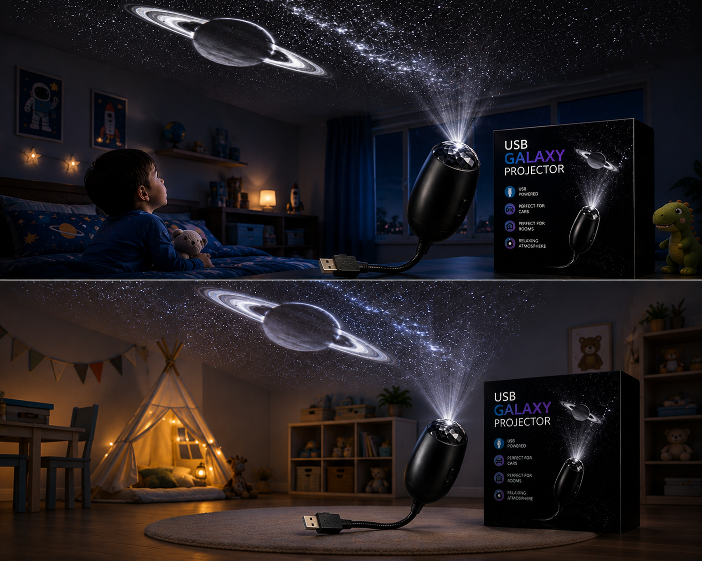 USB Galaxy Projector