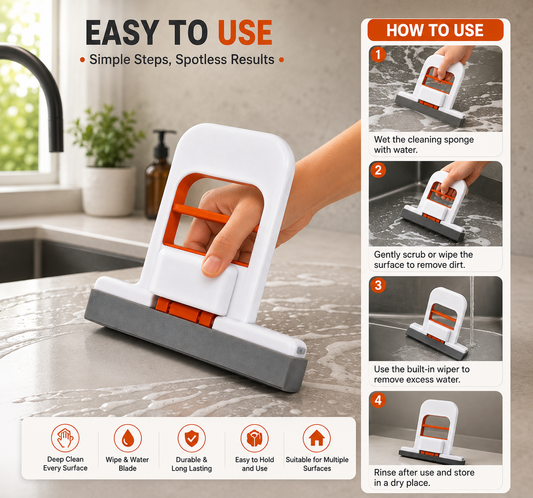 2-in-1 Multipurpose Glass Cleaning Wiper