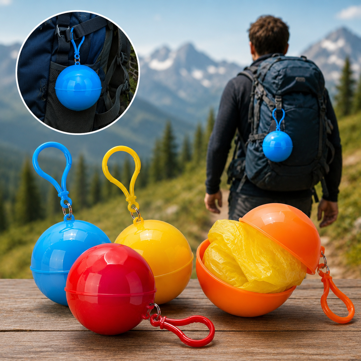 Waterproof Raincoat Storage Ball – Portable Raincoat Capsule