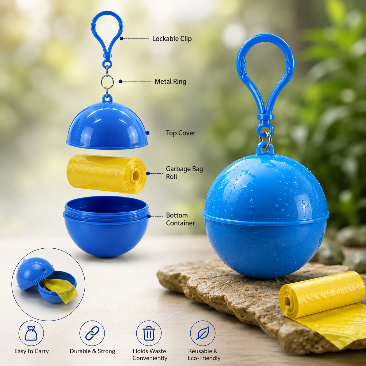 Waterproof Raincoat Storage Ball – Portable Raincoat Capsule