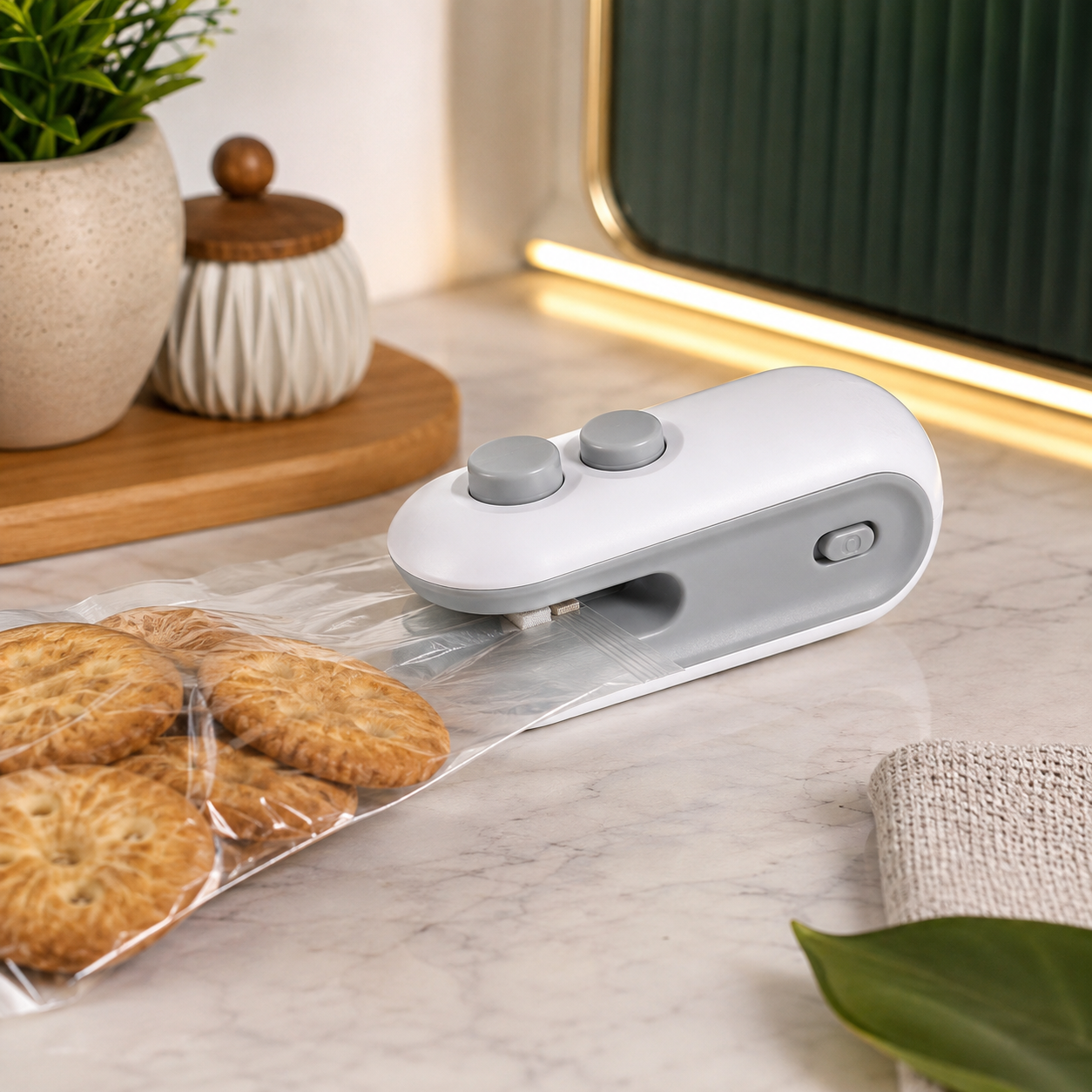 SealPro Mini – 2-in-1 Portable Bag Sealer & Cutter