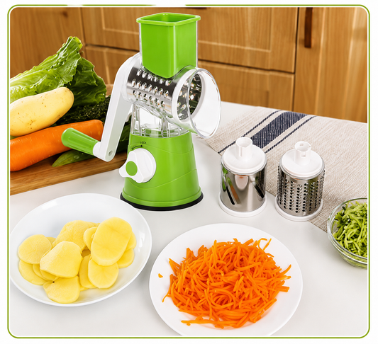 SlicePro™ 3-in-1 Rotary Vegetable Grater & Slicer
