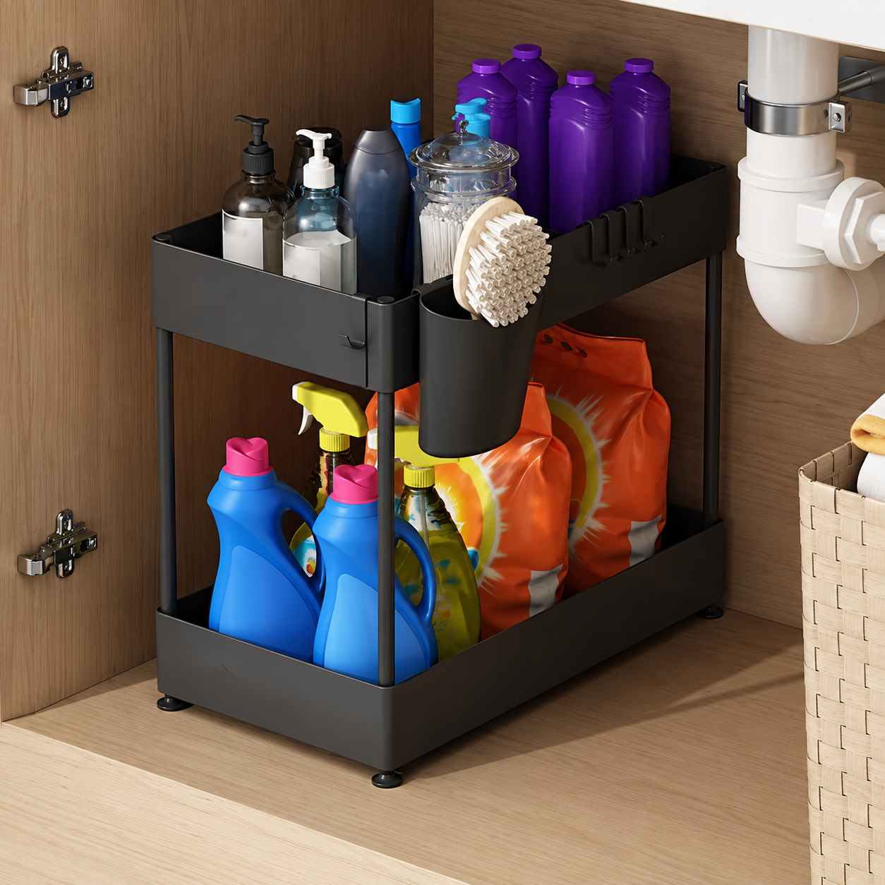 SpaceMax™ 2-Tier Under Sink Storage Organizer