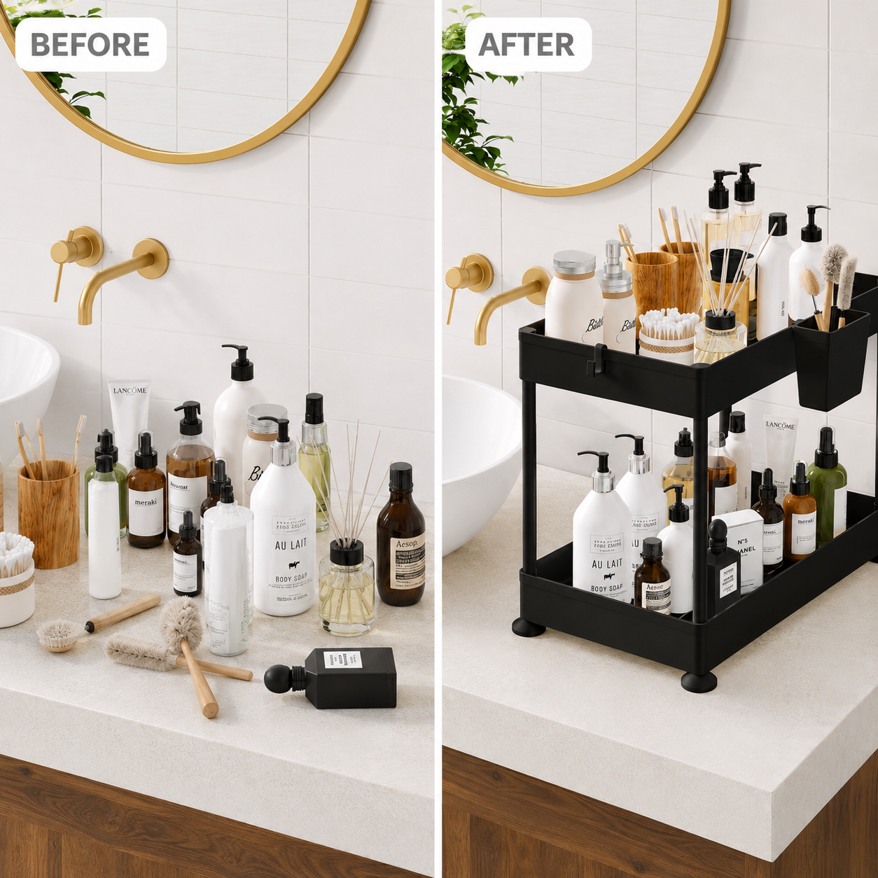 SpaceMax™ 2-Tier Under Sink Storage Organizer