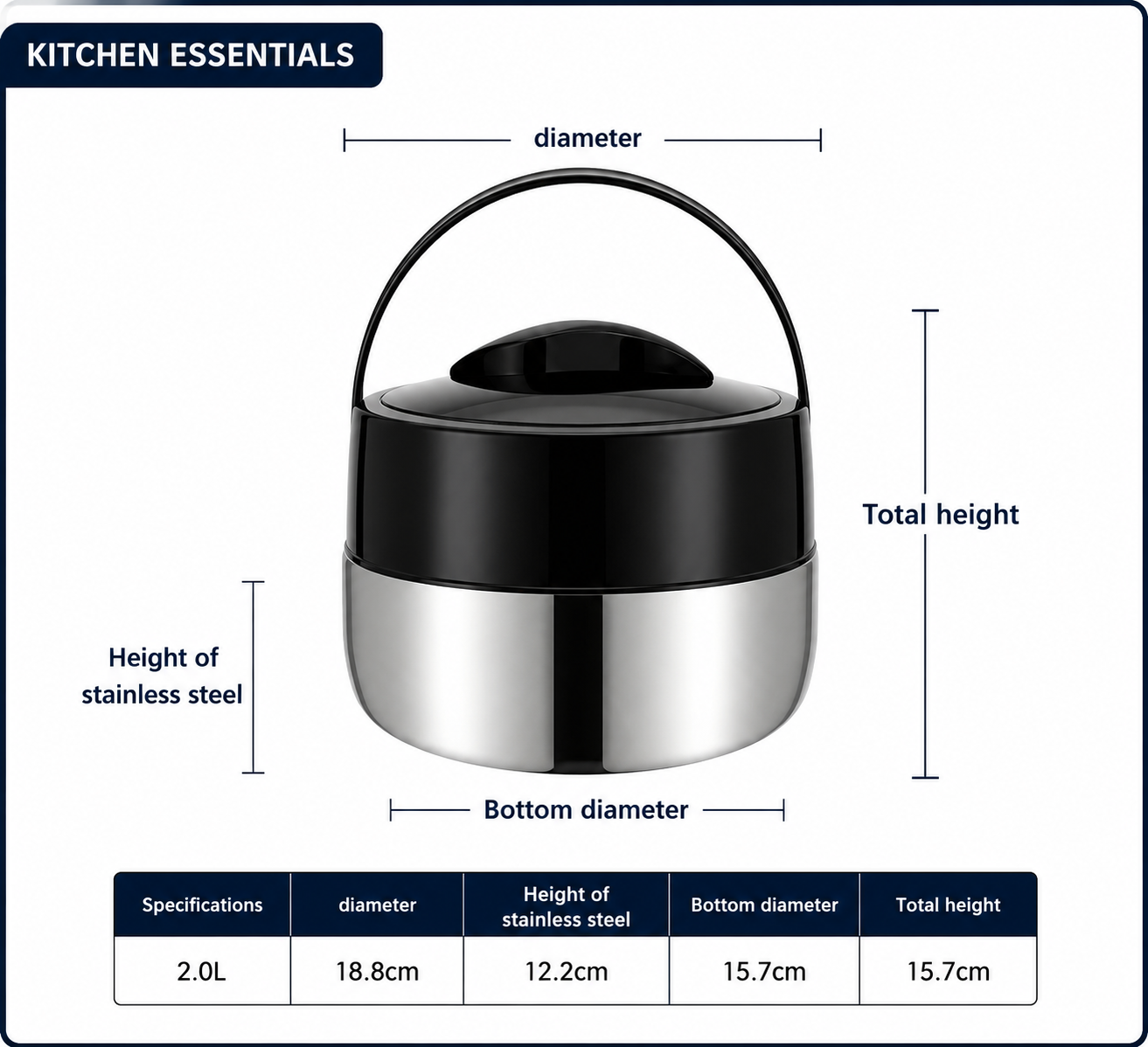Stainless Steel Insulated Food Jar – Leakproof Thermal Lunch Bowl