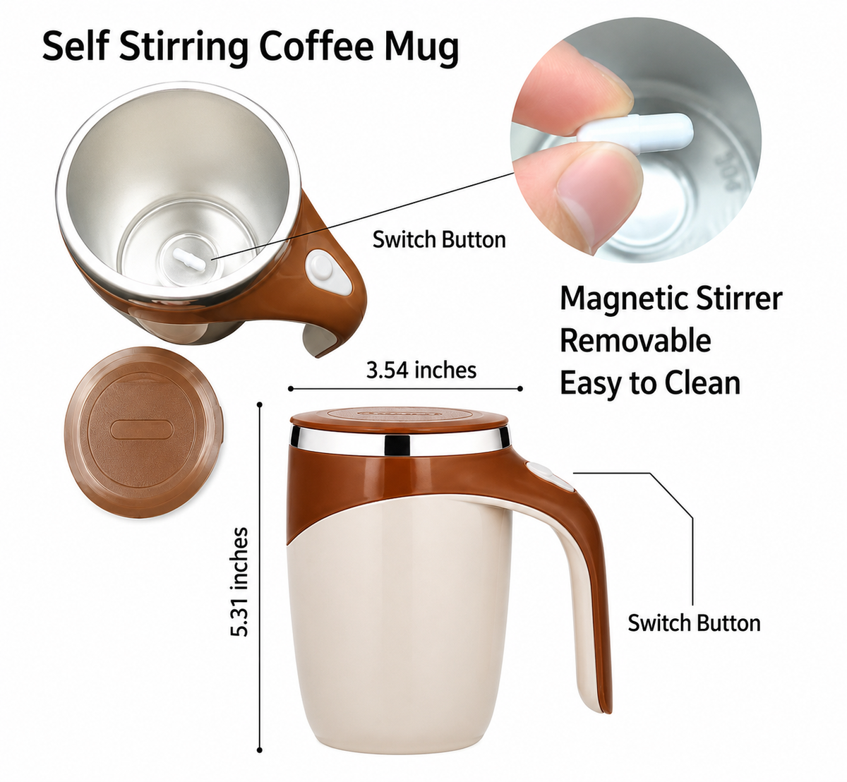 AutoMix™ Self-Stirring Mug