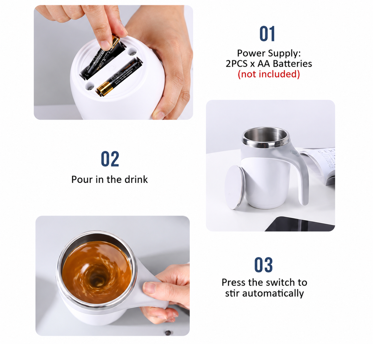 AutoMix™ Self-Stirring Mug