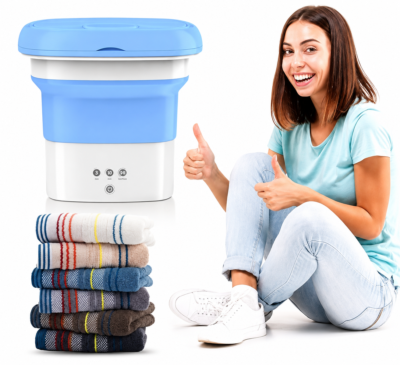AquaFold Portable Mini Washing Machine