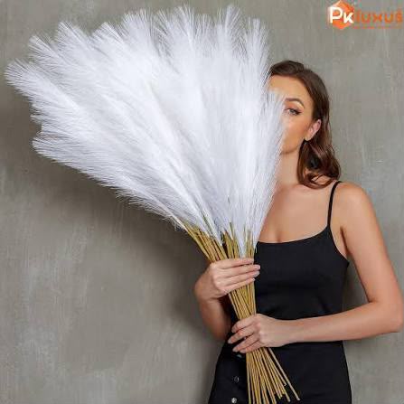 Luxury White Pampas Grass Bouquet – Elegant Home Décor Stems