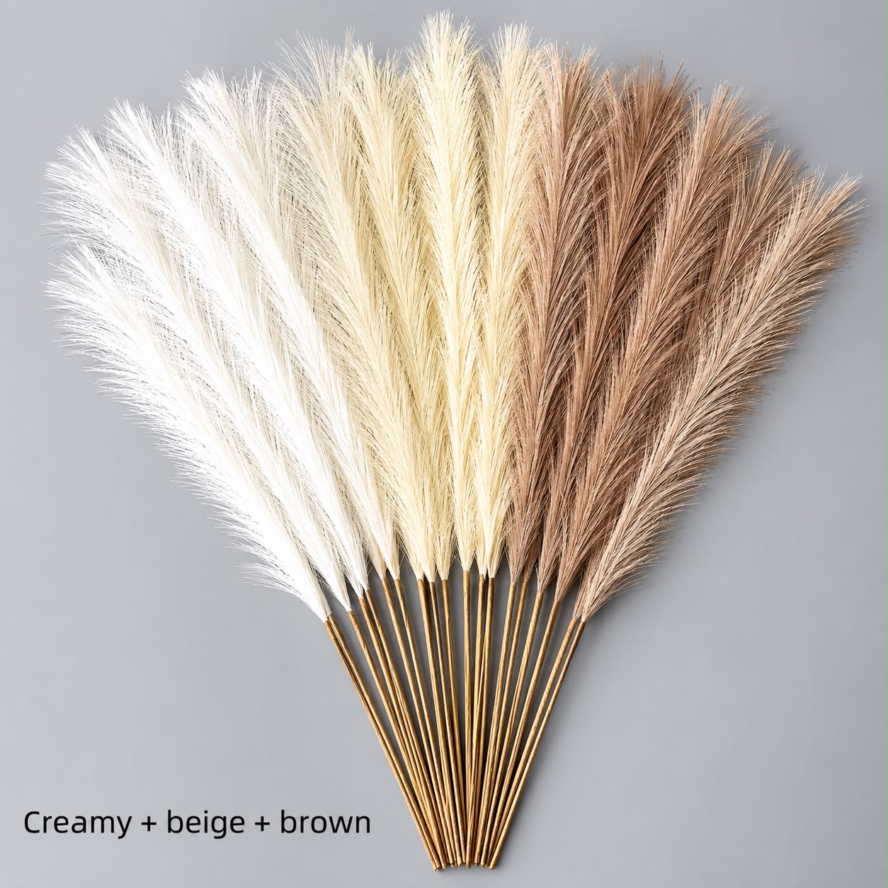 Luxury White Pampas Grass Bouquet – Elegant Home Décor Stems
