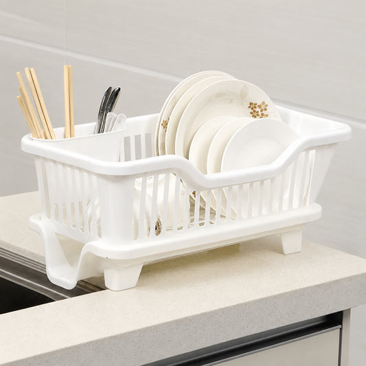 Smart Drain Dish Drying Rack with Drain Tray