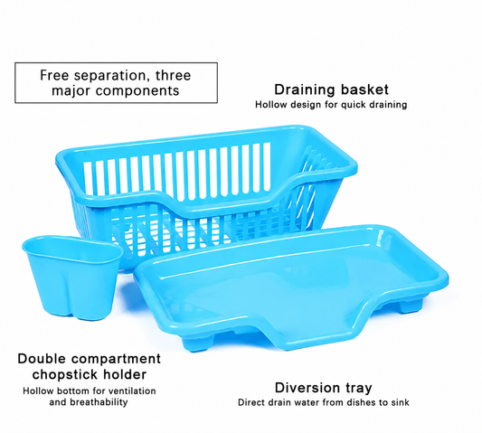Smart Drain Dish Drying Rack with Drain Tray